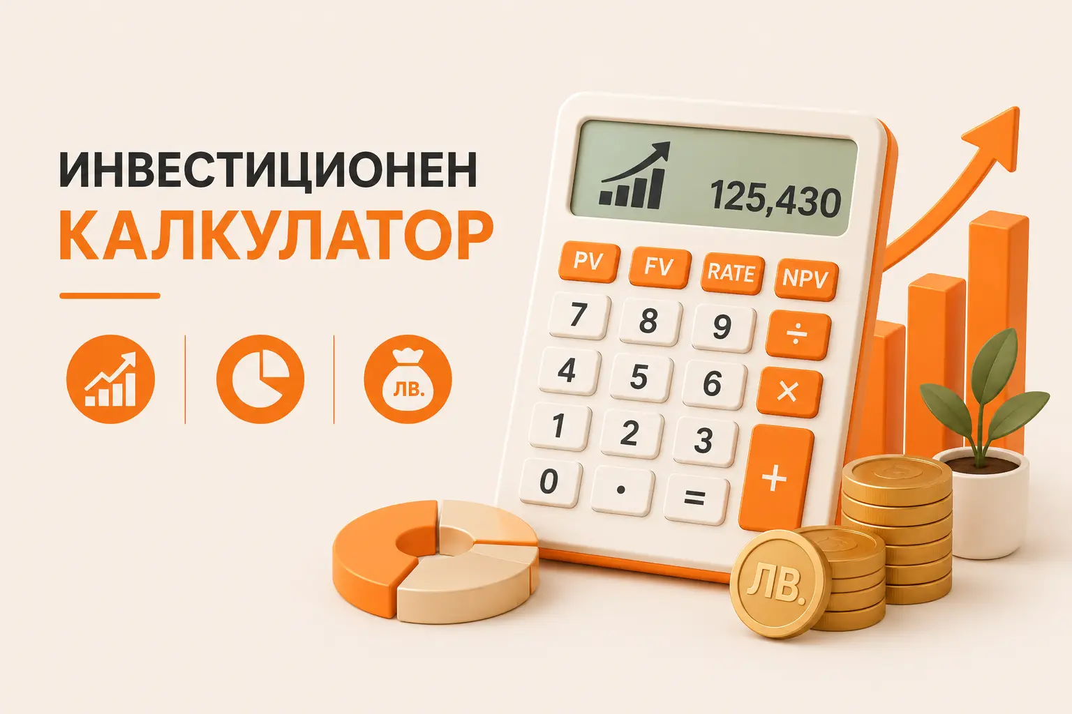 Инвестиционен калкулатор за изчисляване на инвестиции и бъдеща доходност онлайн